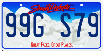 SD license plate 99GS79