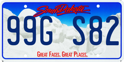 SD license plate 99GS82