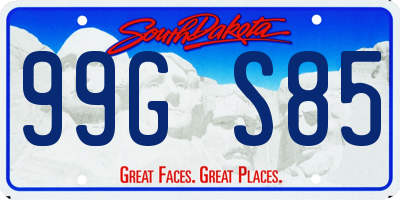SD license plate 99GS85