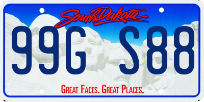 SD license plate 99GS88