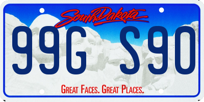 SD license plate 99GS90