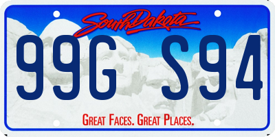SD license plate 99GS94