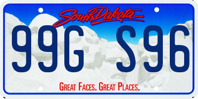 SD license plate 99GS96