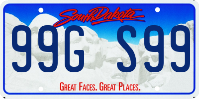 SD license plate 99GS99