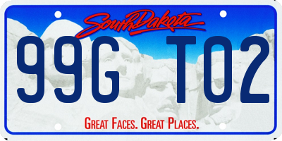 SD license plate 99GT02