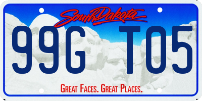 SD license plate 99GT05