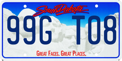 SD license plate 99GT08