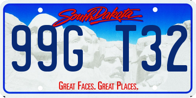 SD license plate 99GT32