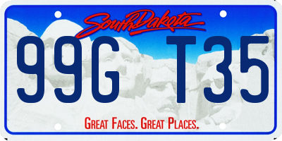 SD license plate 99GT35