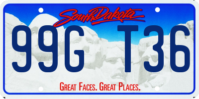 SD license plate 99GT36