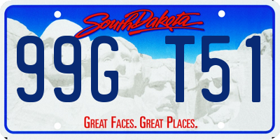 SD license plate 99GT51