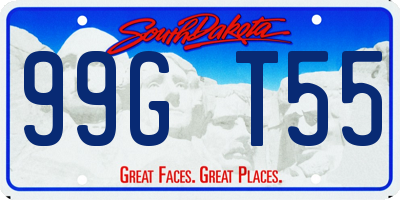 SD license plate 99GT55