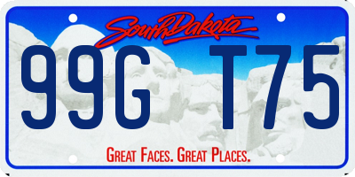 SD license plate 99GT75