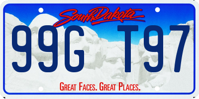 SD license plate 99GT97