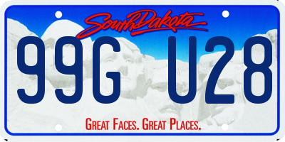 SD license plate 99GU28