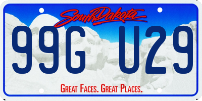 SD license plate 99GU29