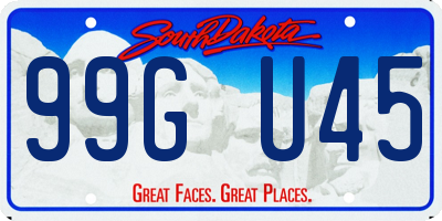 SD license plate 99GU45