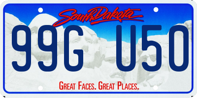 SD license plate 99GU50