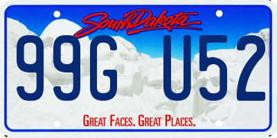 SD license plate 99GU52