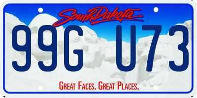 SD license plate 99GU73