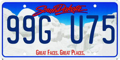 SD license plate 99GU75