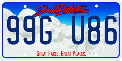 SD license plate 99GU86