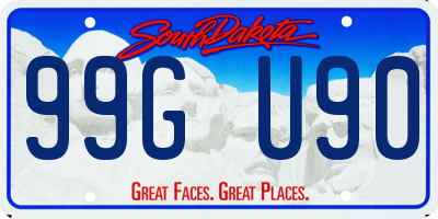 SD license plate 99GU90