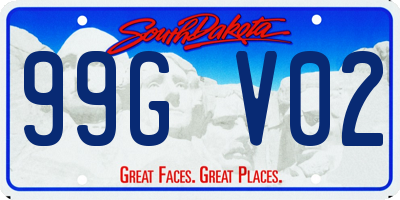 SD license plate 99GV02