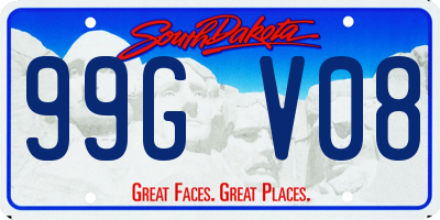 SD license plate 99GV08