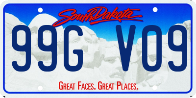 SD license plate 99GV09
