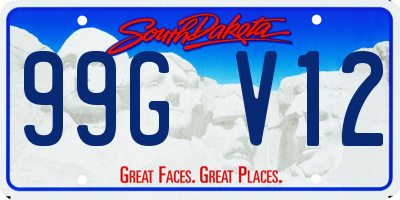 SD license plate 99GV12