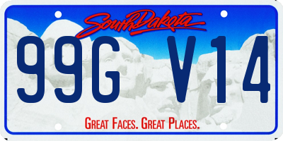 SD license plate 99GV14