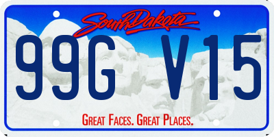 SD license plate 99GV15