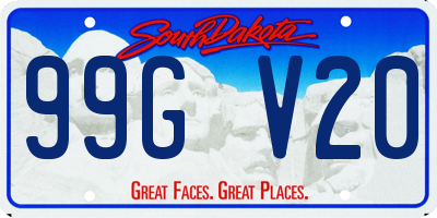 SD license plate 99GV20
