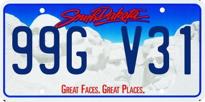 SD license plate 99GV31