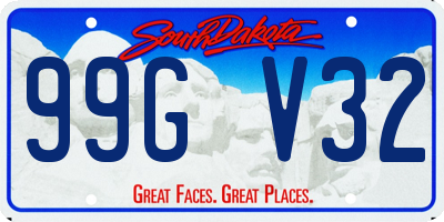 SD license plate 99GV32