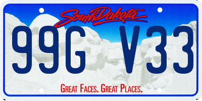 SD license plate 99GV33
