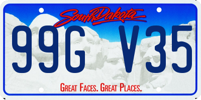SD license plate 99GV35