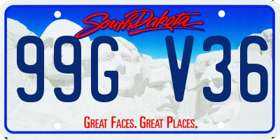 SD license plate 99GV36