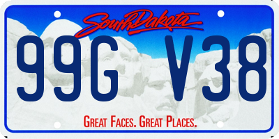 SD license plate 99GV38