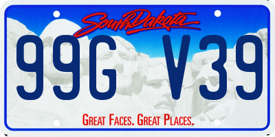 SD license plate 99GV39