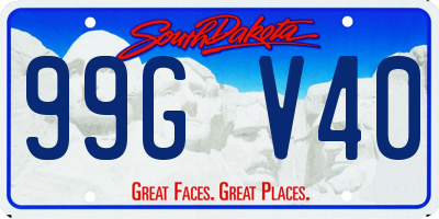 SD license plate 99GV40