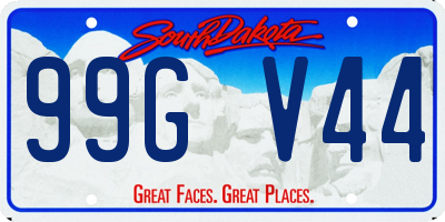 SD license plate 99GV44