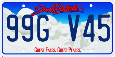 SD license plate 99GV45