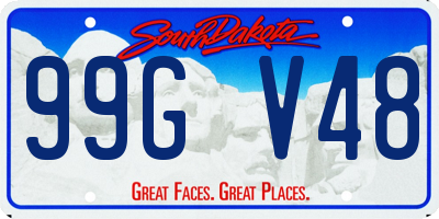 SD license plate 99GV48