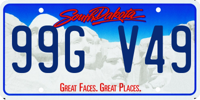 SD license plate 99GV49