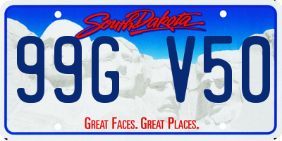 SD license plate 99GV50