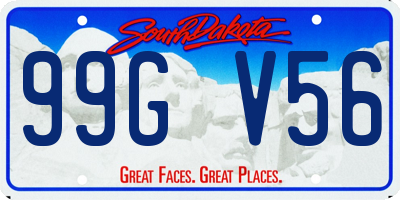 SD license plate 99GV56
