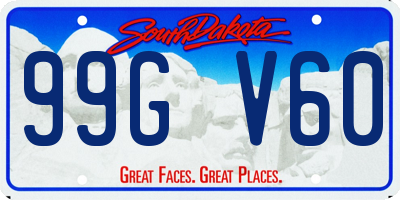 SD license plate 99GV60