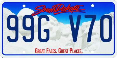 SD license plate 99GV70